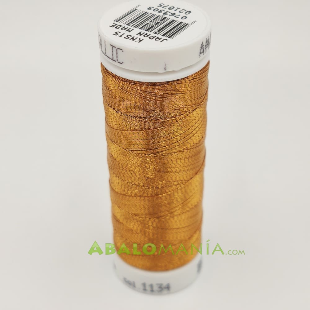 Mettler Metallic Stickgarn Beaten Gold - 100m Spezialeffekt-Faden