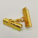 Cierre de cocodrilo / Modelo 3 / Color dorado / 30mm x 20mm