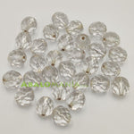 Facetada checa / 8mm / Color cristal plata / Paquete de 30 unidades
