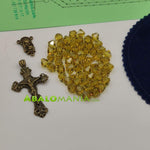 Kit de rosario (grande) / Modelo 26 / 945mm (cinta) + 140mm (tira) x 22mm (ancho) / Incluye picado tupis Swarovski 8mm crucifijo ave maría y